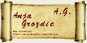 Anja Grozdić vizit kartica